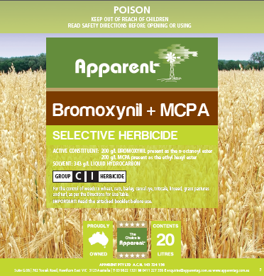 bromoxynil herbicide group Apparent - Bromoxynil + MCPA Selective