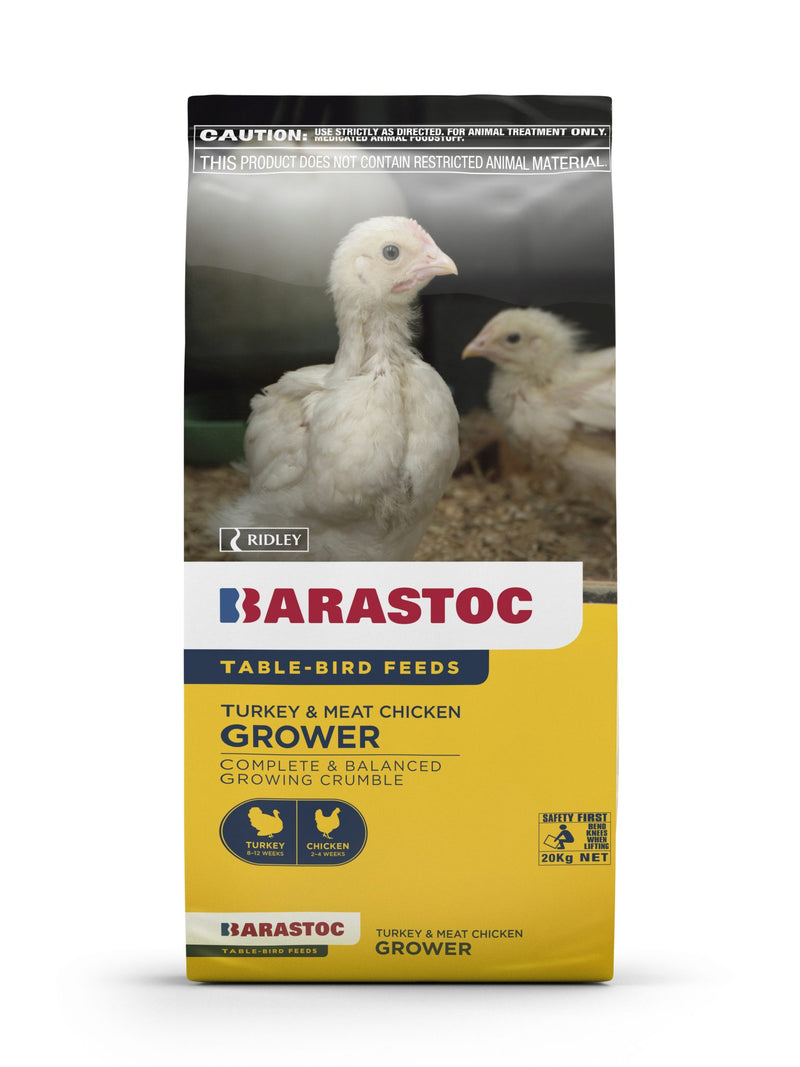 Barastoc Turkey & Meat Chicken Grower - 20Kg