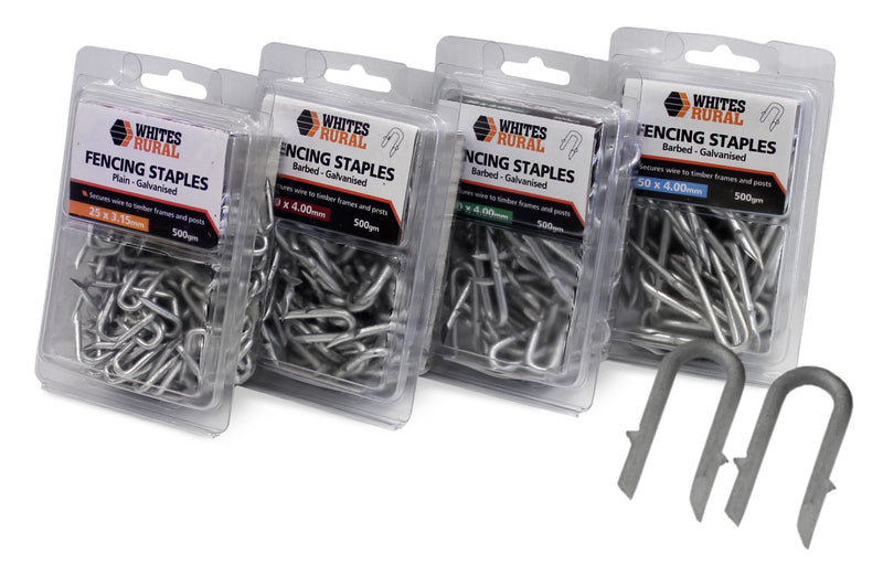 Whites Wire Barb Gal Staples - 3kg