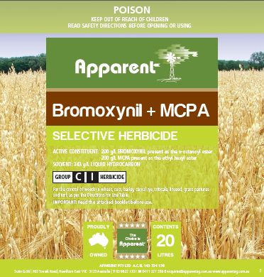Apparent - Bromoxynil + MCPA Selective - 20Ltr