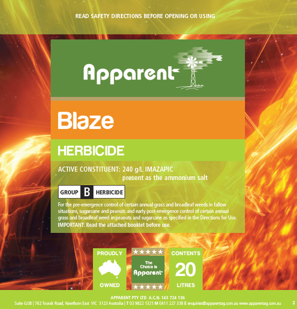 blaze herbicide Apparent - Blaze 240
