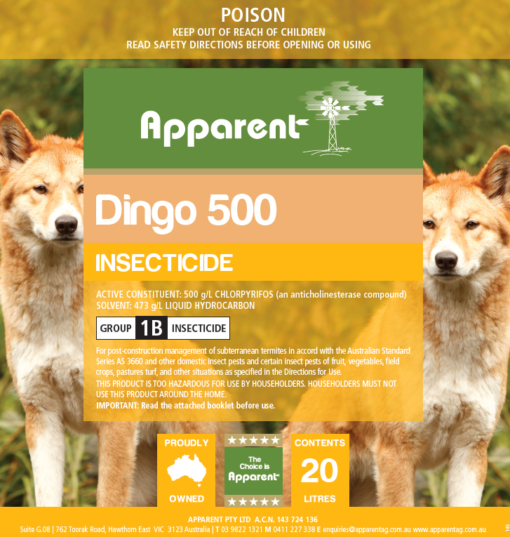 Apparent - Dingo 500 (Chlorpyrifos 500)